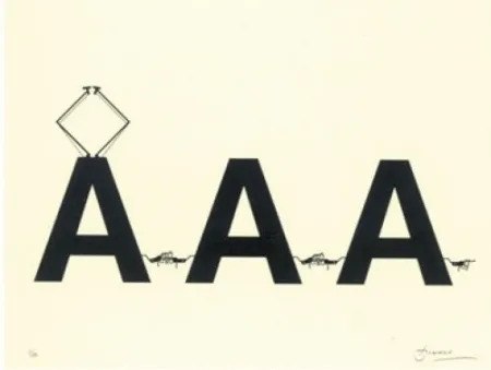 Litografía Brossa - Comboi