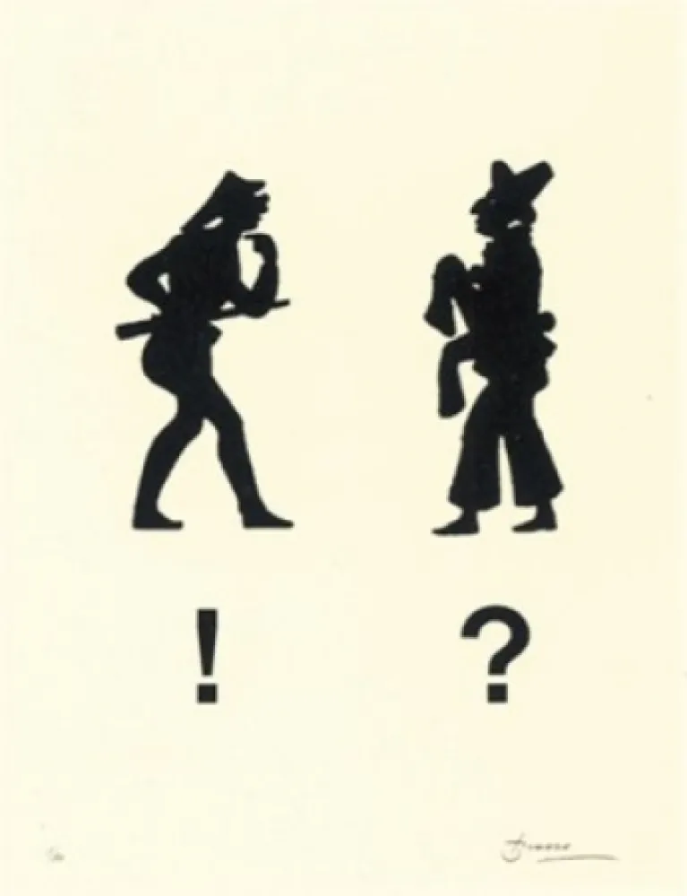 Litografía Brossa - Diàleg