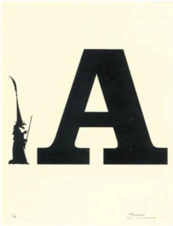 Litografía Brossa - Poema visual 5