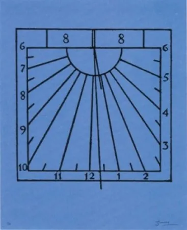 Litografía Brossa - Rellotge de sol