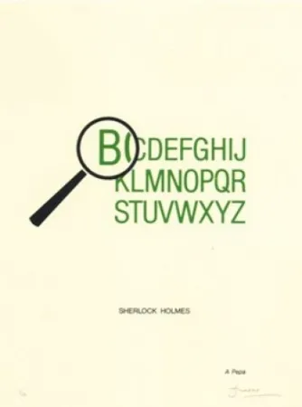 Litografía Brossa - Sherlock Holmes	