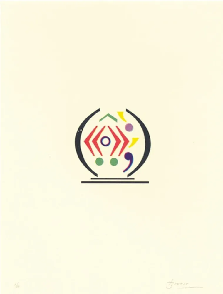 Litografía Brossa - Signes 12