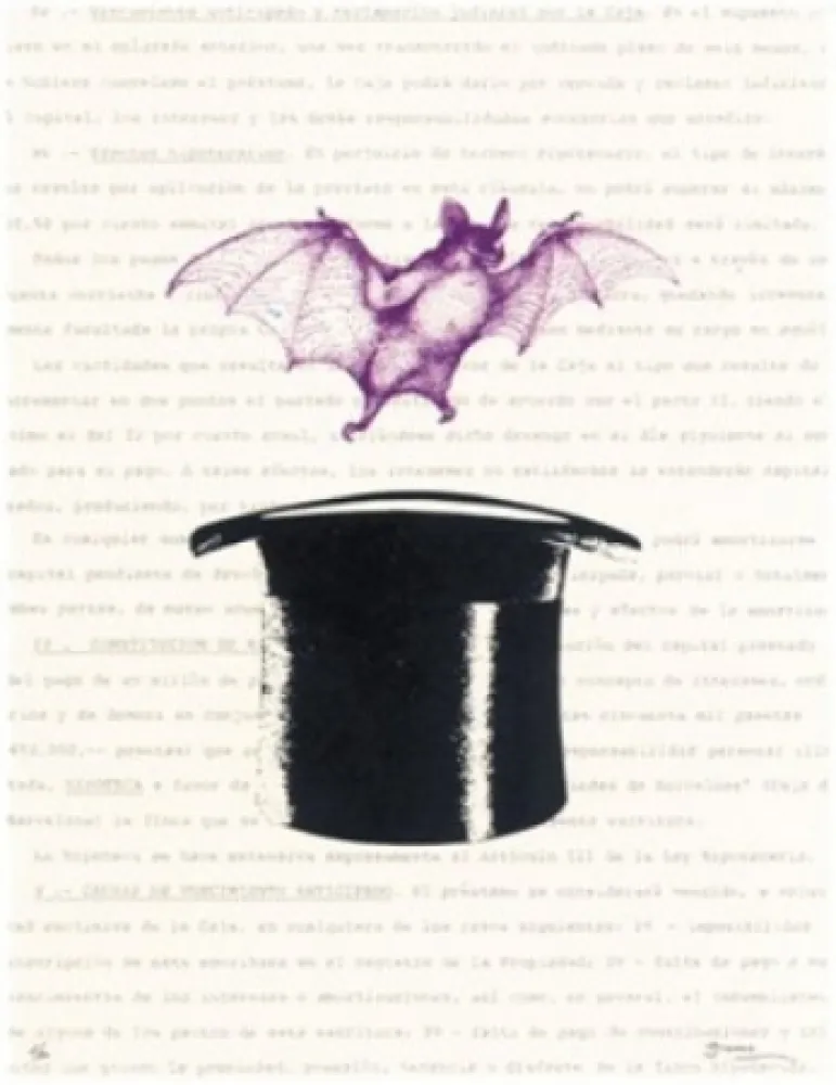 Litografía Brossa - Vampir