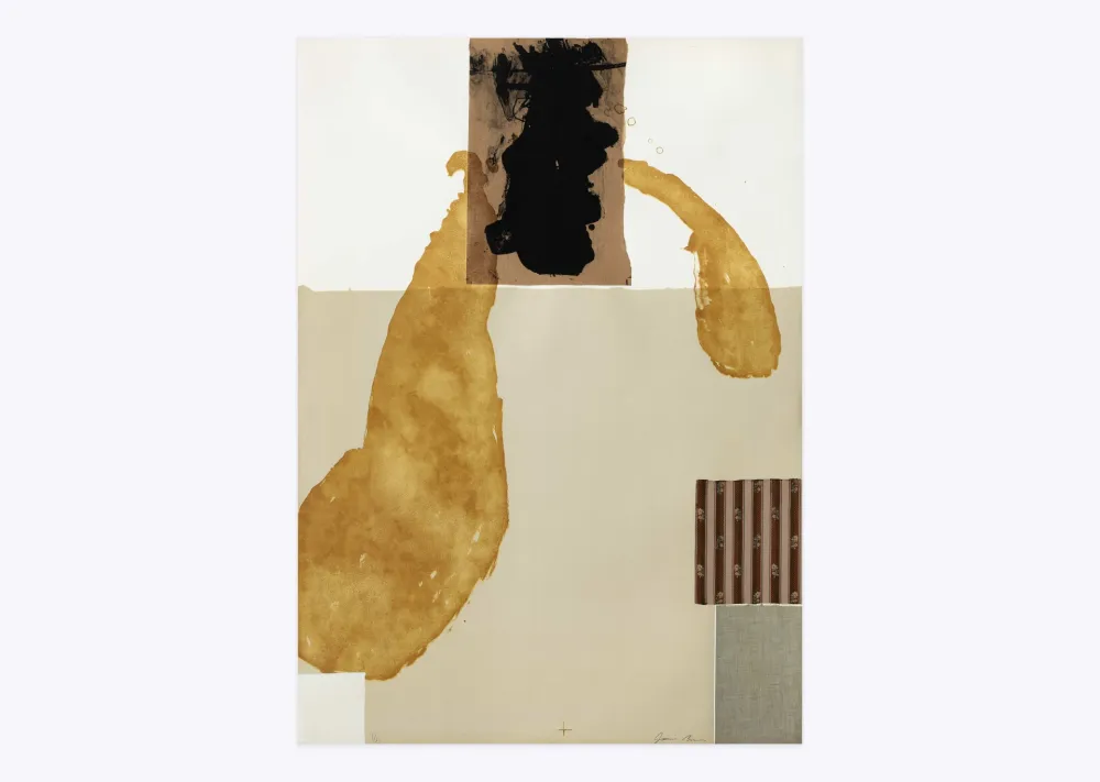 Litografía Brown - White square