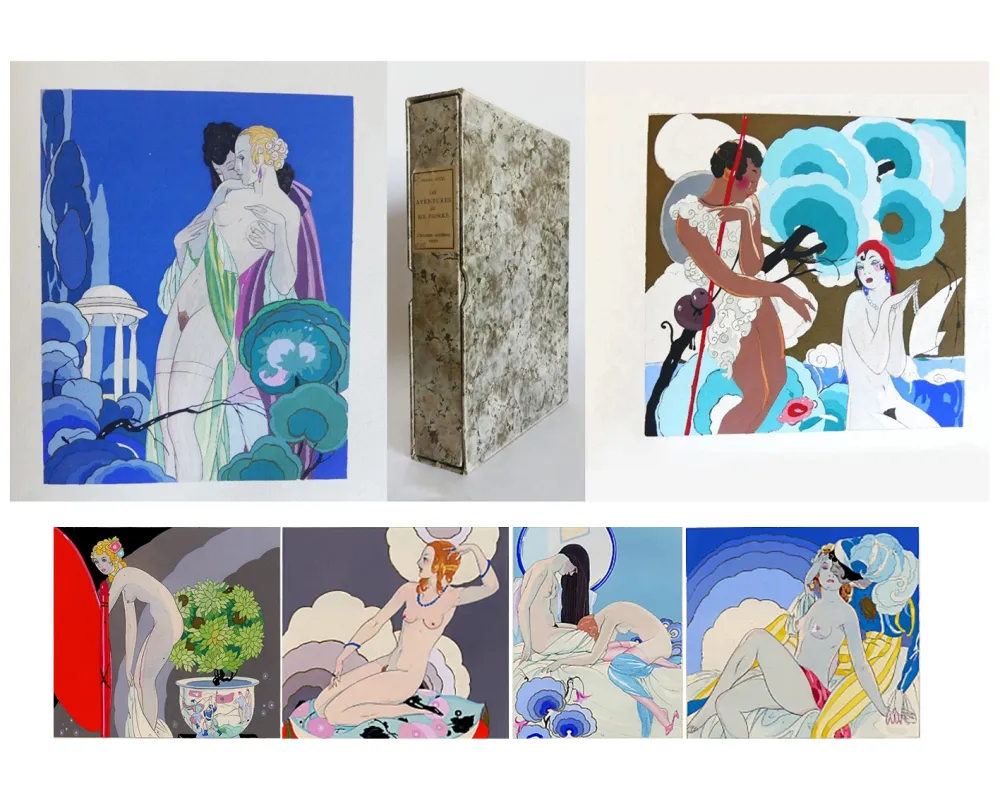 Libro Ilustrado Brunelleschi - Pierre Louÿs : LES AVENTURES DU ROI PAUSOLE. Avec 17 pochoirs hors-texte (Paris 1930)