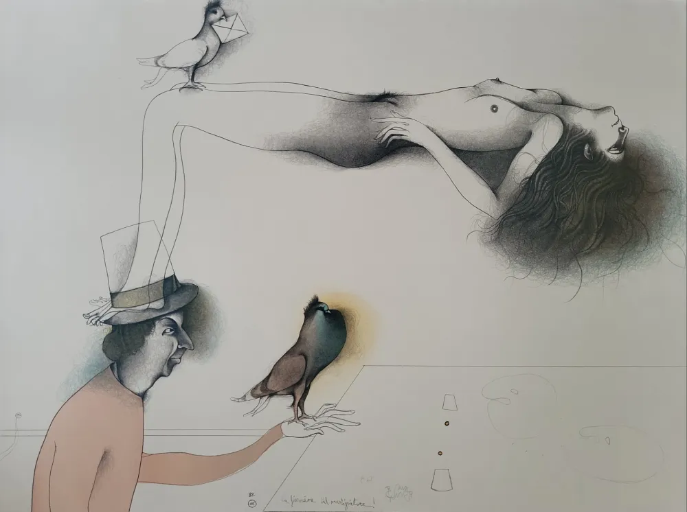 Litografía Bruni - Lettera D`amore