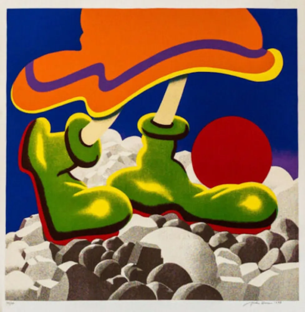 Serigrafía Brusca - Girl With Beachball