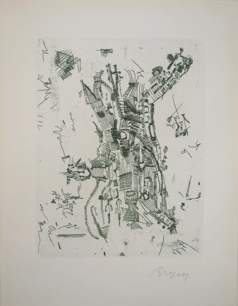 Grabado Bryen - Maison surréaliste