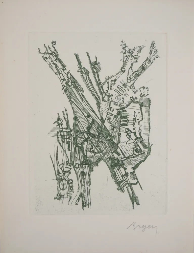 Grabado Bryen - Paysage abstrait