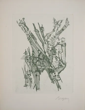 Grabado Bryen - Paysage abstrait