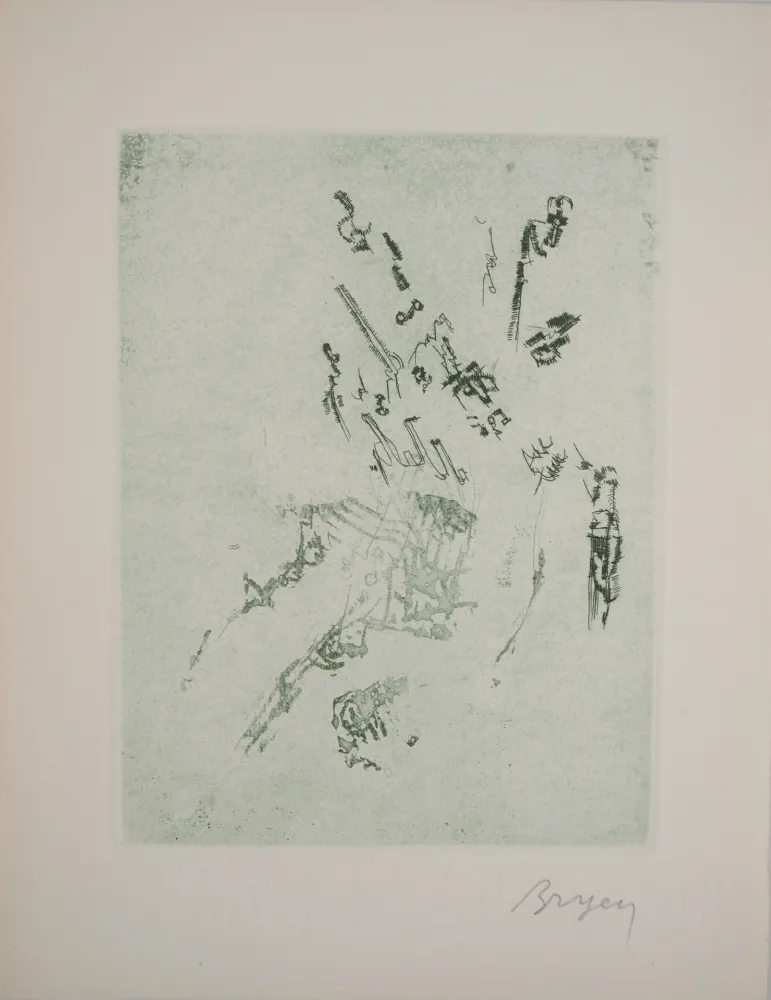 Grabado Bryen - Réflexion en vert