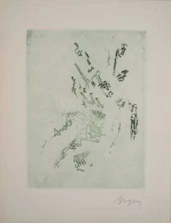 Grabado Bryen - Réflexion en vert