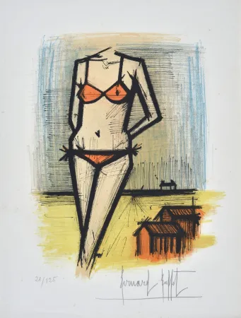 Litografía Buffet - A la Plage