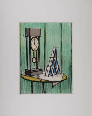 Litografía Buffet - Château de cartes, 1979