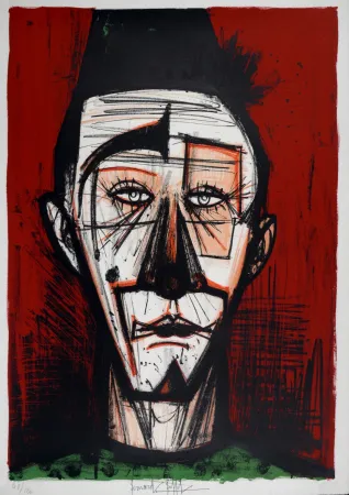 Litografía Buffet - Clown Blanc, 1968 - Hand-signed