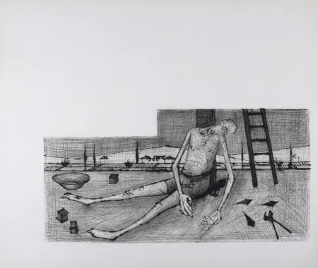 Grabado Buffet - Déposition, La Passion du Christ, 1954