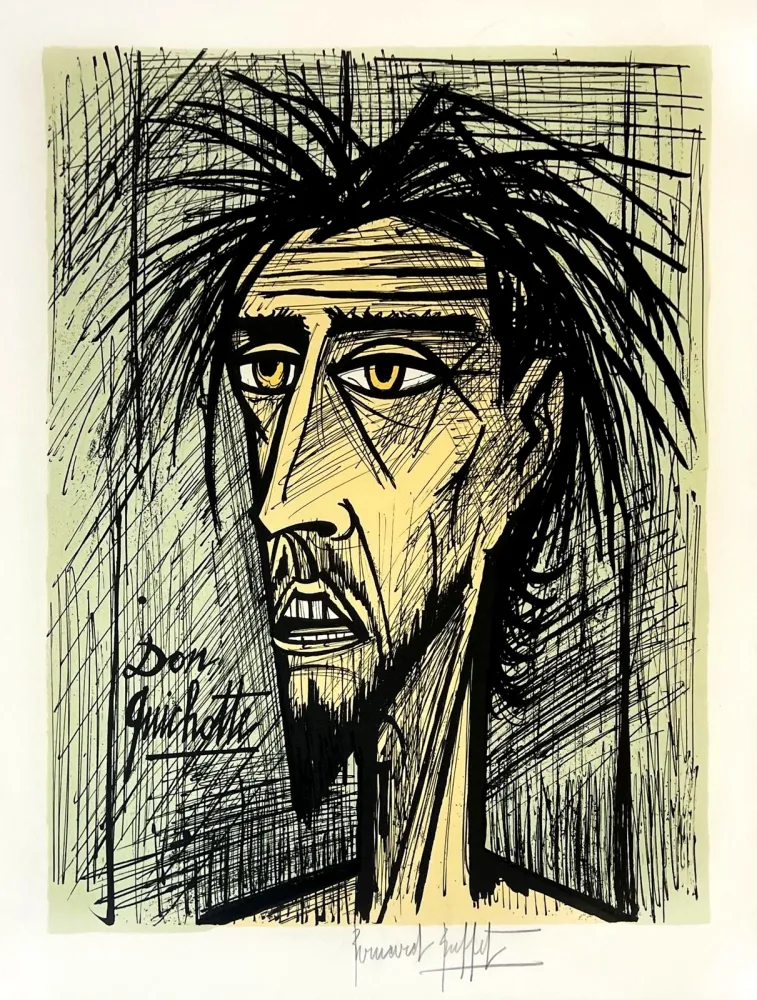 Litografía Buffet - Don Quichotte 