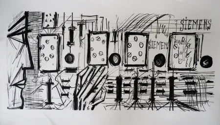 Litografía Buffet - Electronic Circuits, Siemens,