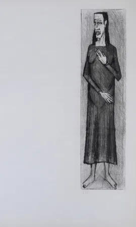 Aguafuerte Y Aguatinta Buffet - Homme de face, La Passion du Christ