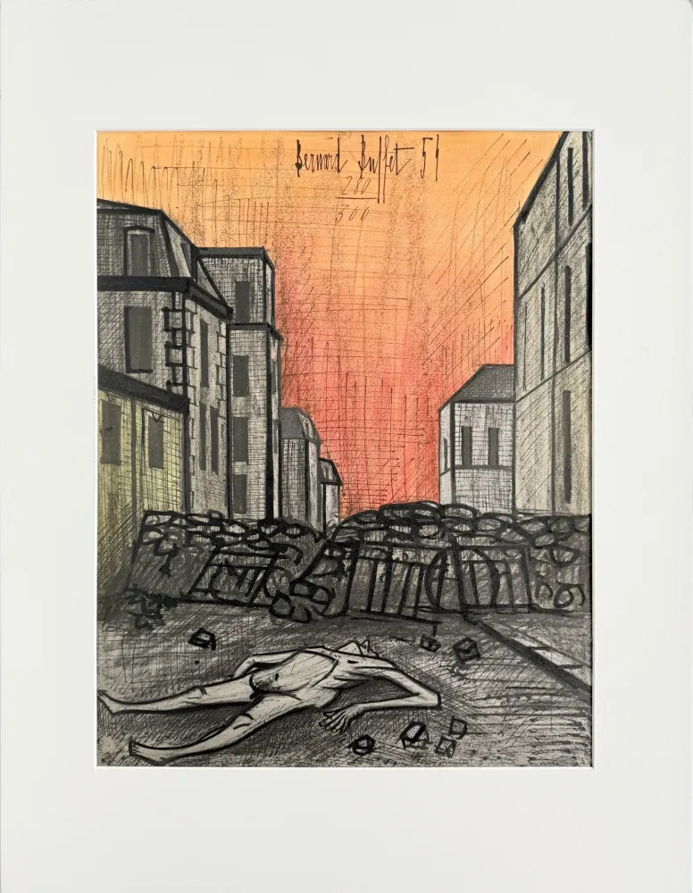 Litografía Buffet - Horreur de la guerre