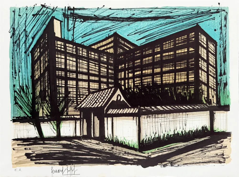 Litografía Buffet - Hôtel Fujita à Kyoto