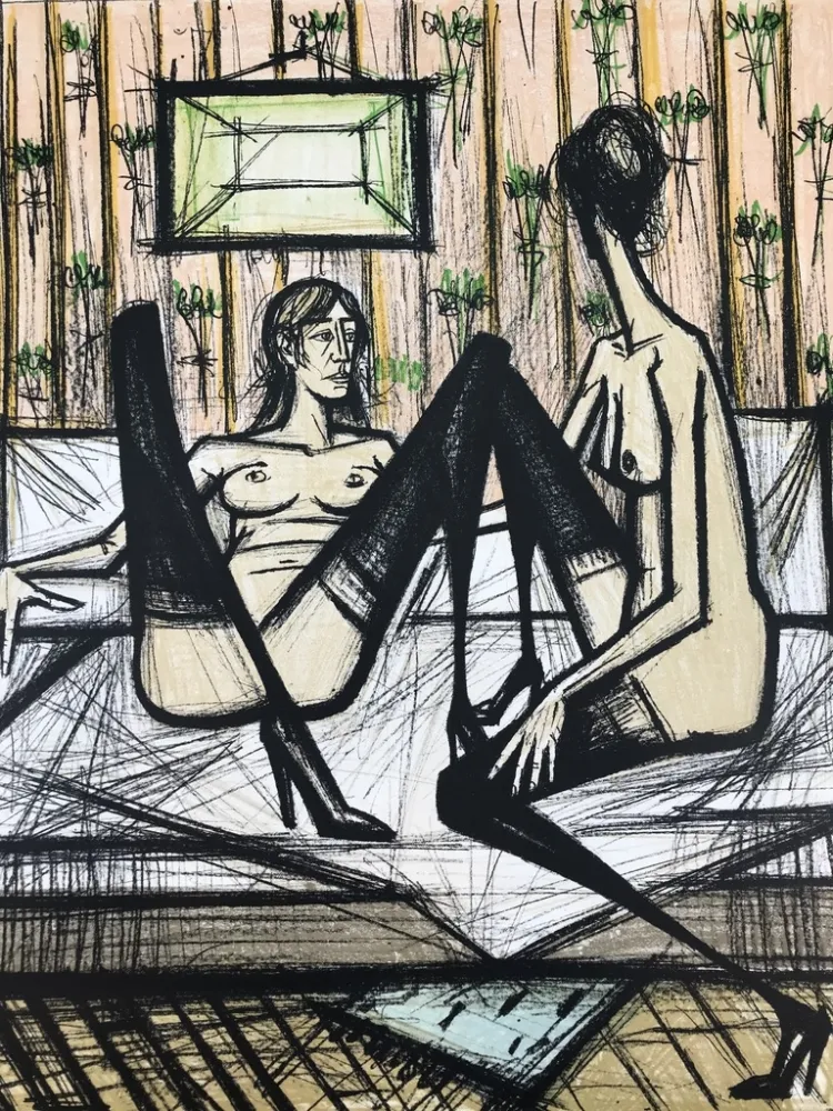 Litografía Buffet - Jeux de dames