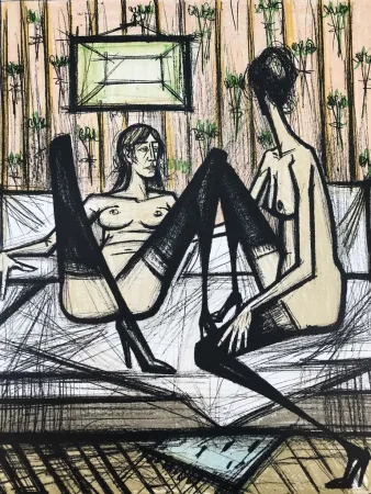 Litografía Buffet - Jeux de dames