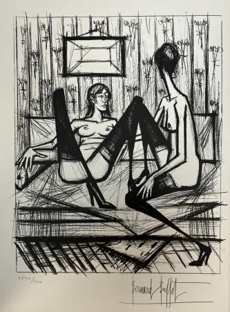 Litografía Buffet - Jeux de Dames