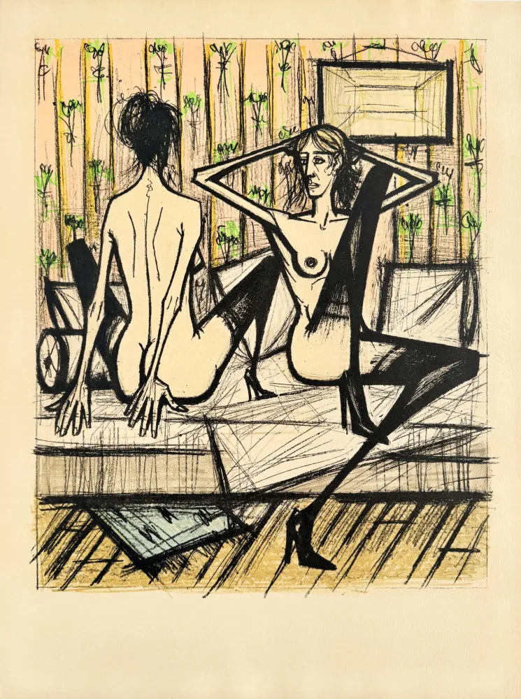 Litografía Buffet - Jeux de dames