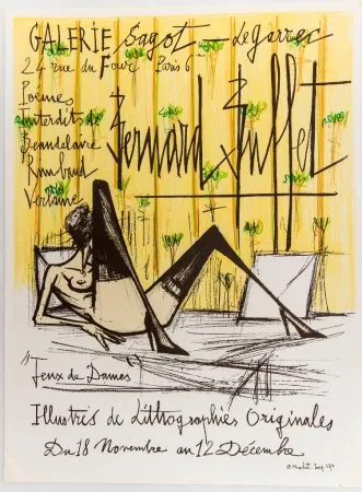 Litografía Buffet - Jeux de Dames