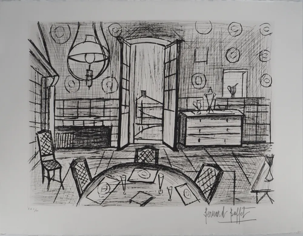 Grabado Buffet - La Baume, la salle à manger