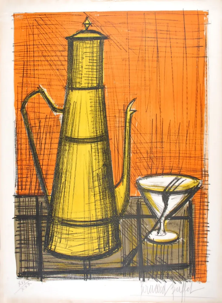 Litografía Buffet - La Cafetière