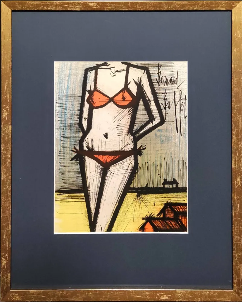 Litografía Buffet - La Plage