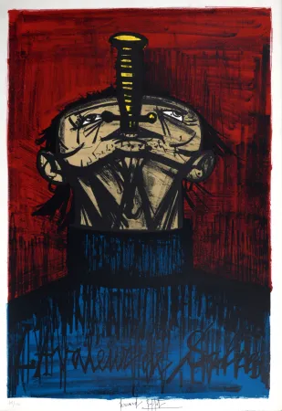 Litografía Buffet - L'avaleur de sabre, 1968 - Hand-signed