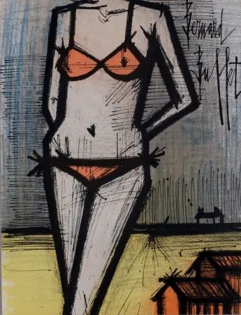 Litografía Buffet - Le Bikini, 1967