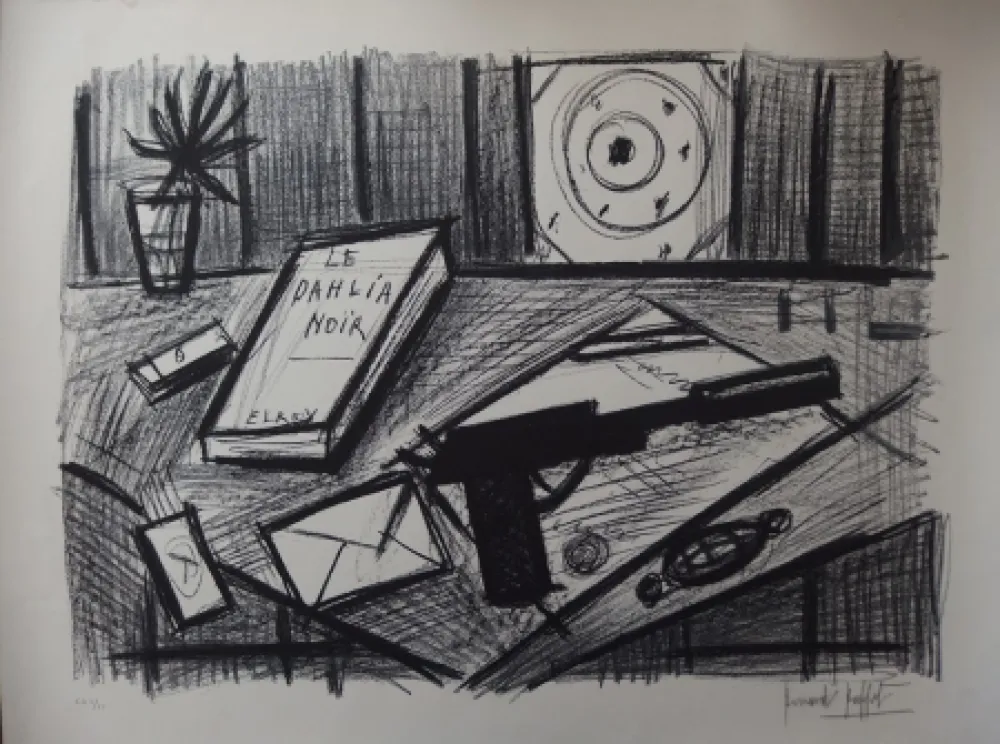 Litografía Buffet - Le Dahlia Noir