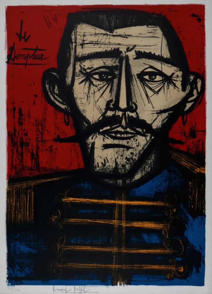 Litografía Buffet - Le Dompteur, 1968 - Hand-signed