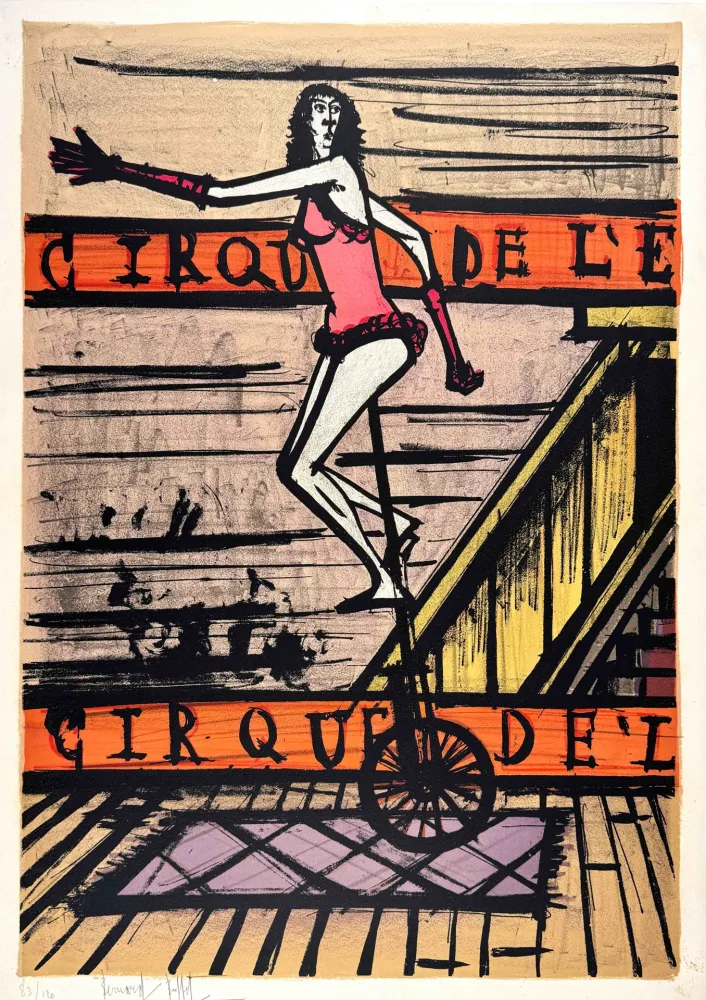 Litografía Buffet - Le monocycle 
