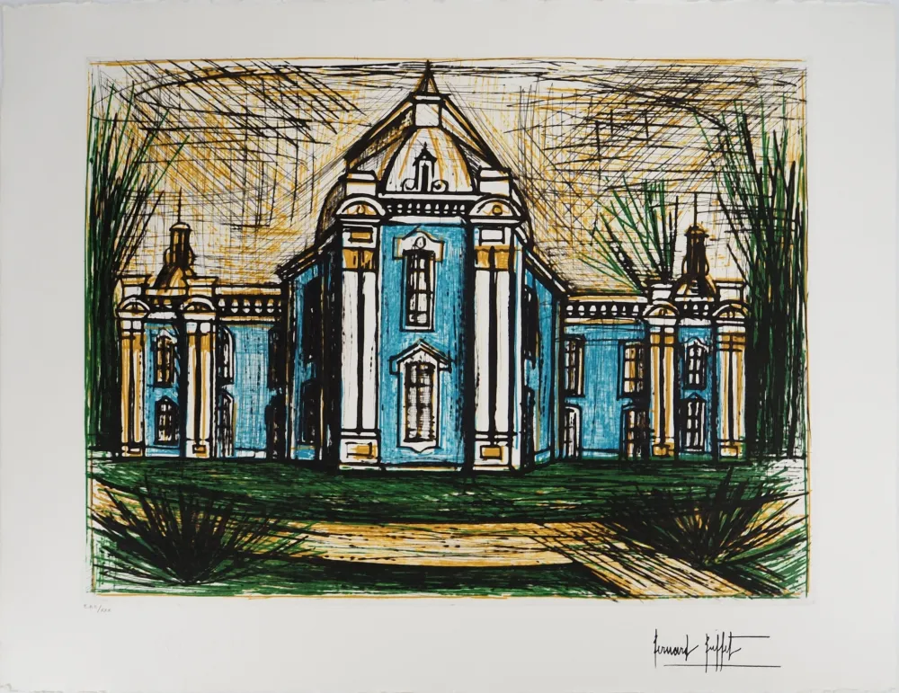 Grabado Buffet - Le pavillon de l'Ermitage