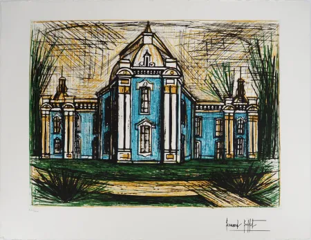 Grabado Buffet - Le pavillon de l'Ermitage