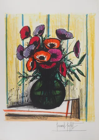 Litografía Buffet - Les anémones