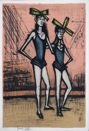 Litografía Buffet - Les deux soeurs, 1968 - Hand-signed!