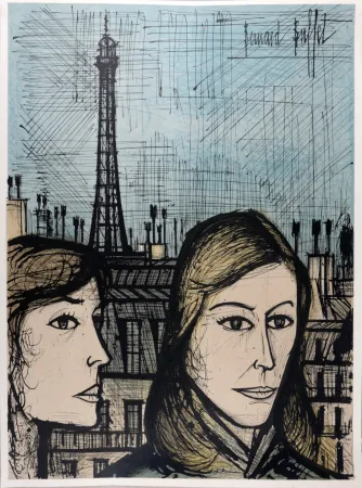 Litografía Buffet - Les Parisiennes, 1958