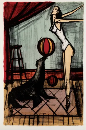 Litografía Buffet - L'Otarie, 1968