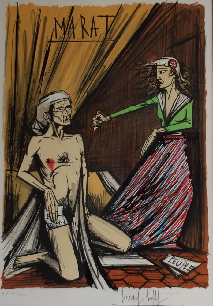 Litografía Buffet - Marat