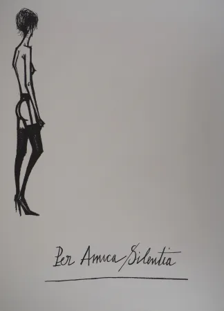 Litografía Buffet - Nu en jarretelles, Per Amica Silentia