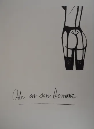Litografía Buffet - Ode en son honneur, les jarretelles