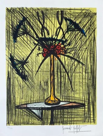 Litografía Buffet - Ombelles et Iris 