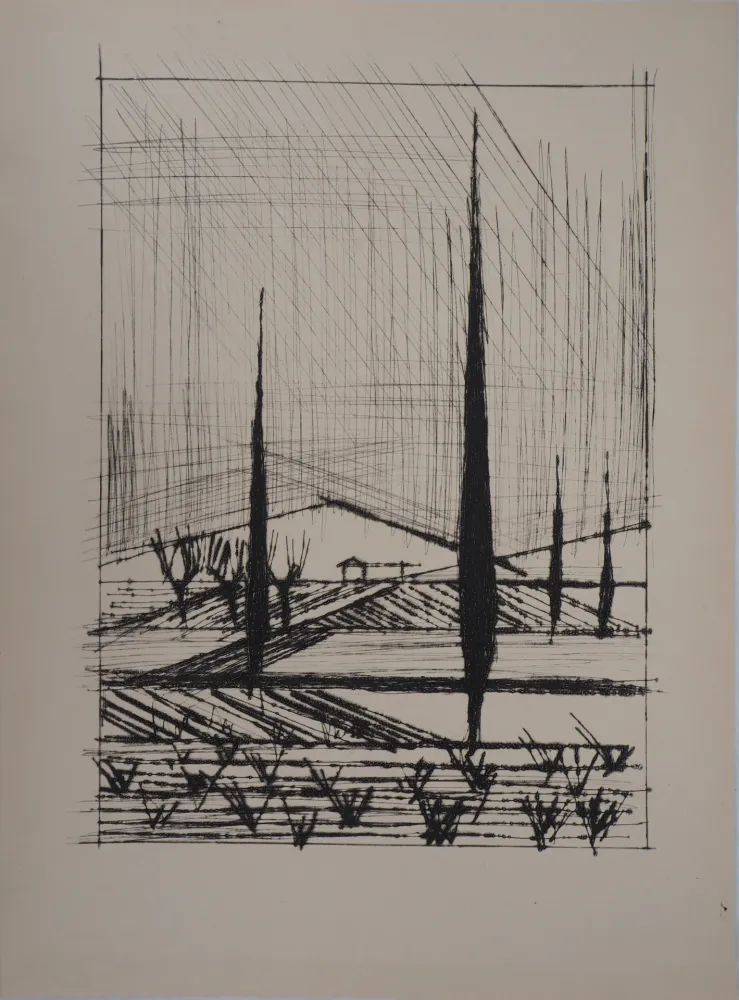 Grabado Buffet - Paysage Italien