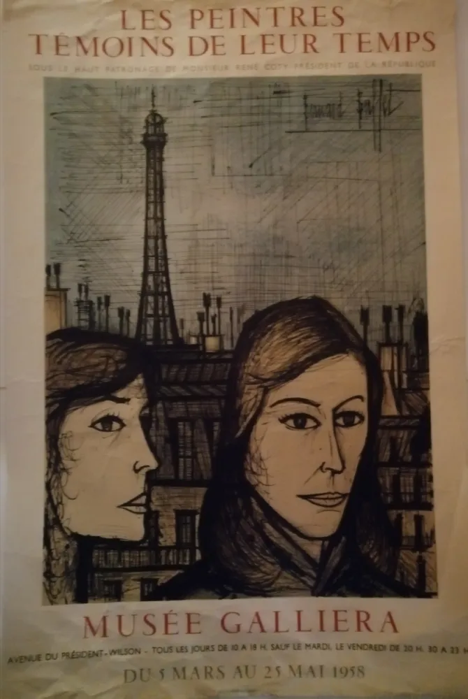 Cartel Buffet - Peintres témoins de leur temps - 1958